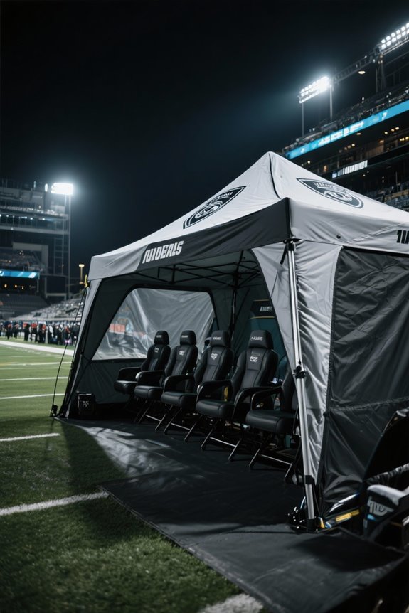 football game sideline shelters
