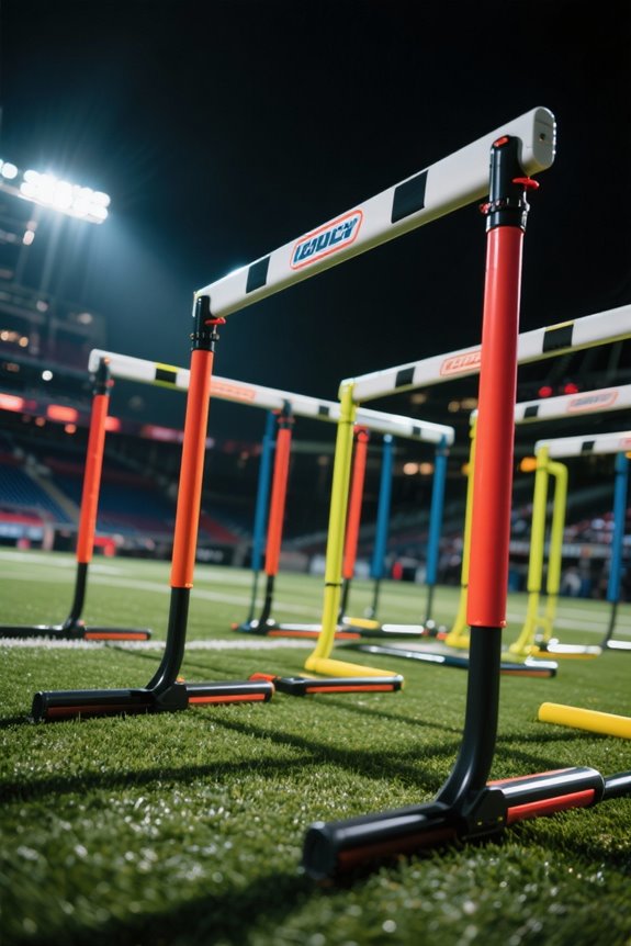 football training agility hurdles
