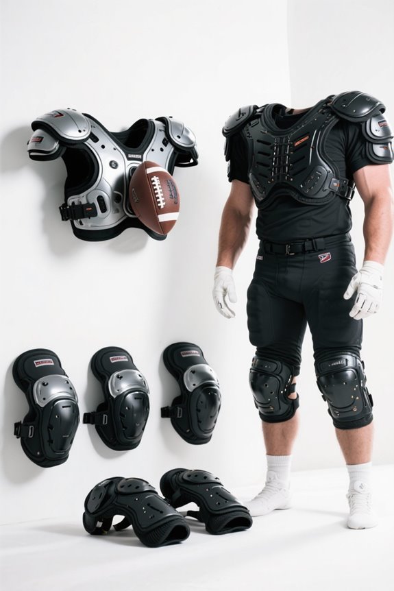 position specific football padding design