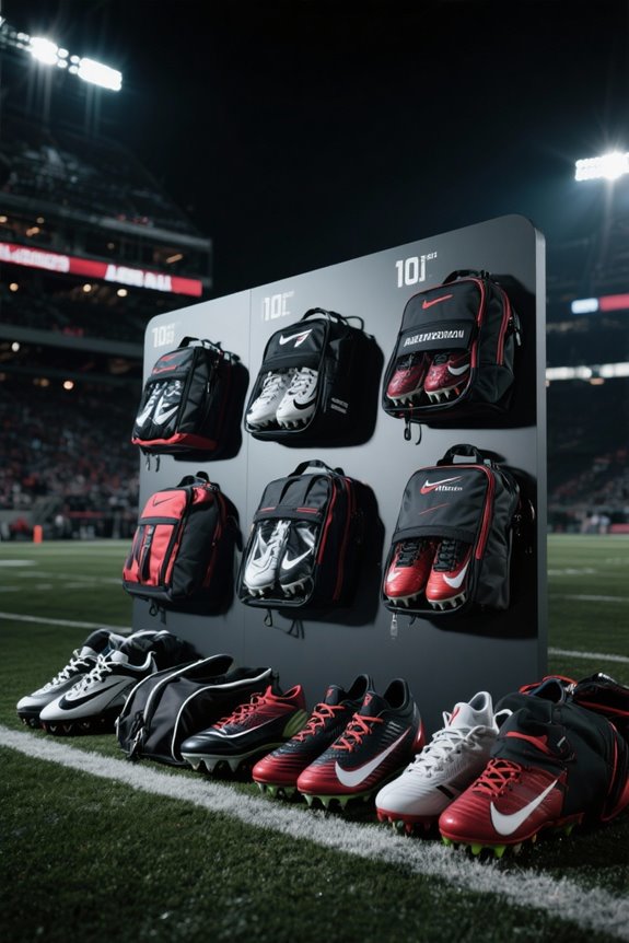 top football cleat storage