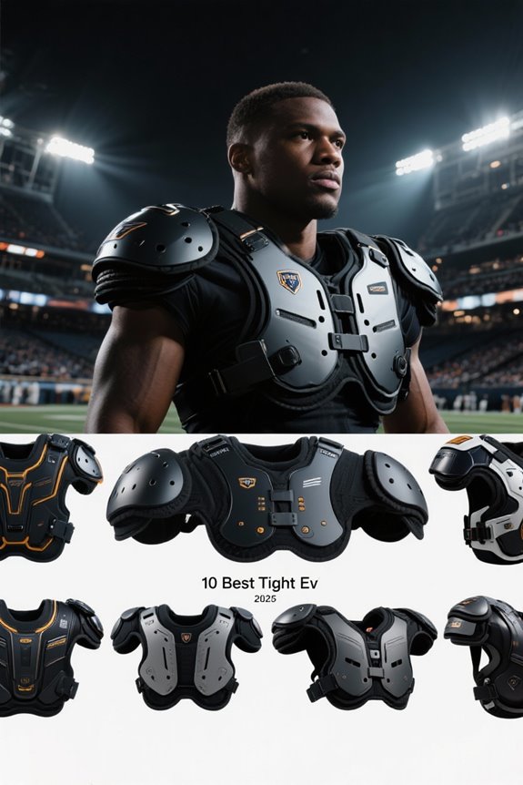 top tight end shoulder pads